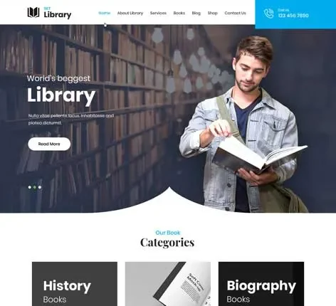 SKT Library - Library WordPress theme