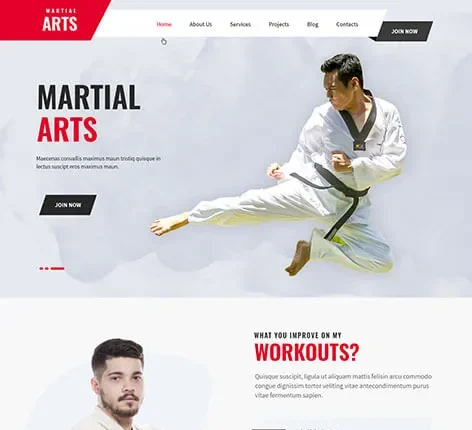 Martial Arts WordPress Theme for Dojos, Self-Defense, and Karate Schools