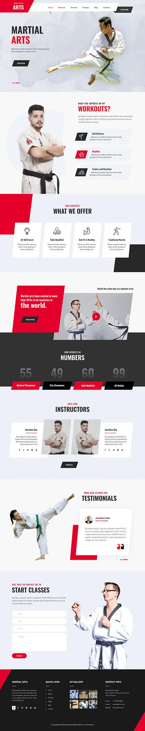 martial arts WordPress theme