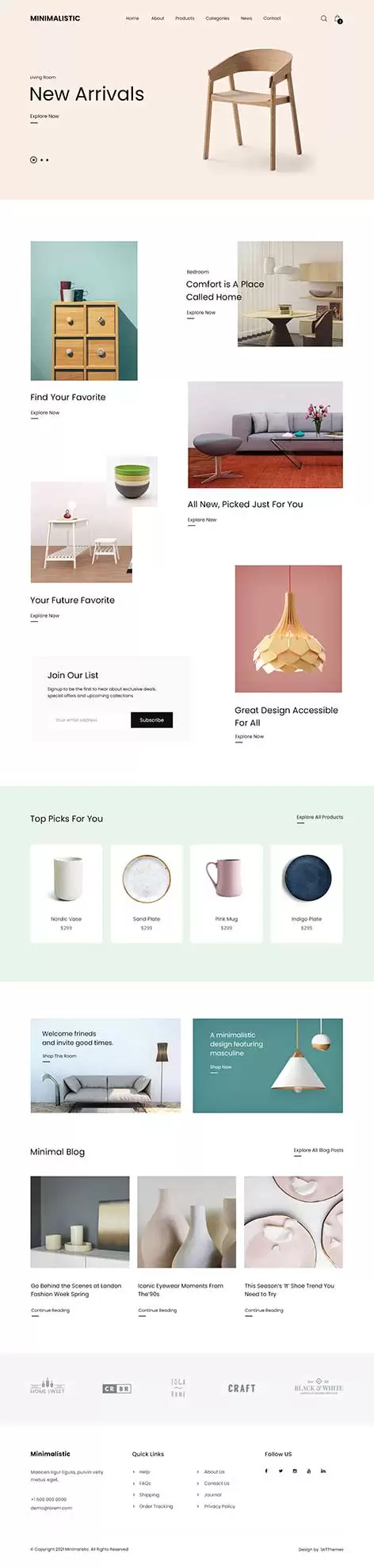 SKT Minimal Pro - Minimal Shop WordPress Theme