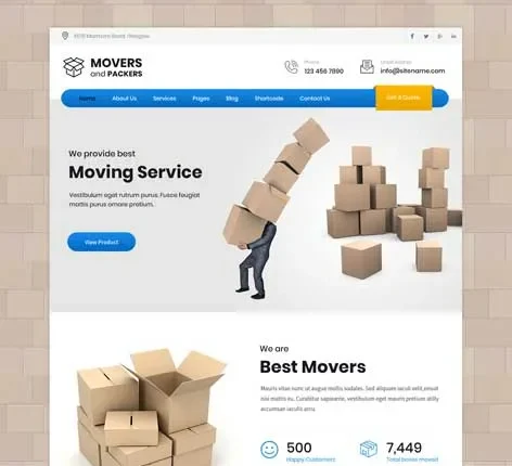 Movers and Packers Pro - Moving Company WordPress Theme, Large Company WordPress Theme
