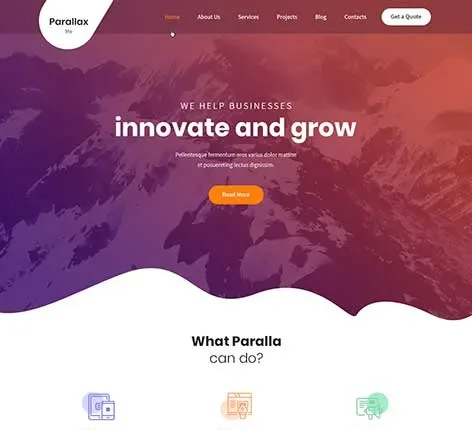 SKT Parallax Me Pro - Parallax WordPress Theme with Smooth Scrolling and Interactive Layouts