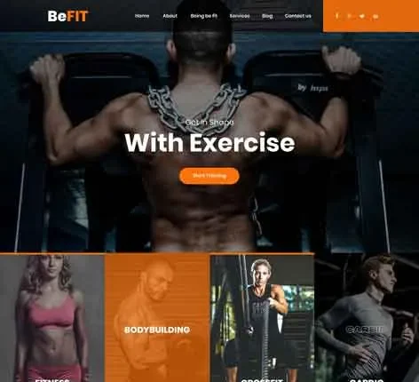 BeFit Pro - personal trainer WordPress theme