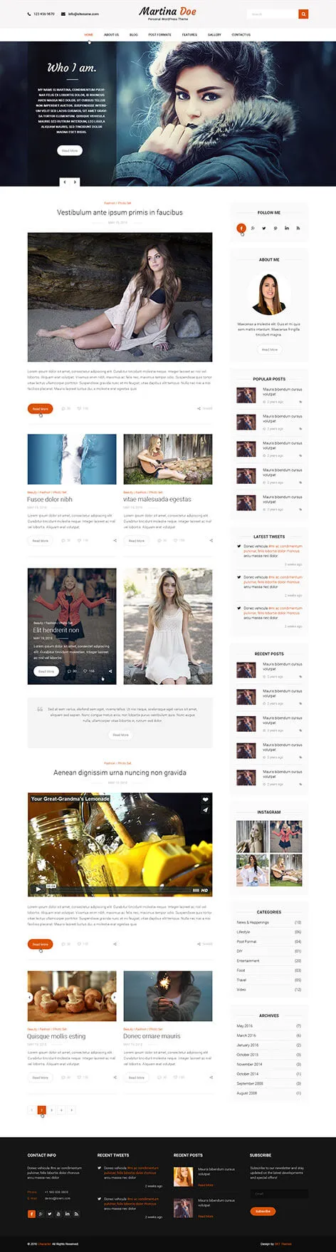 Character - Personal WordPress theme