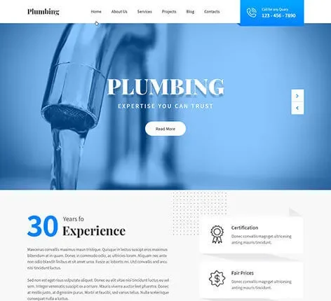 SKT Plumbing -Plumber WordPress Theme for Plumbing and Maintenance Services