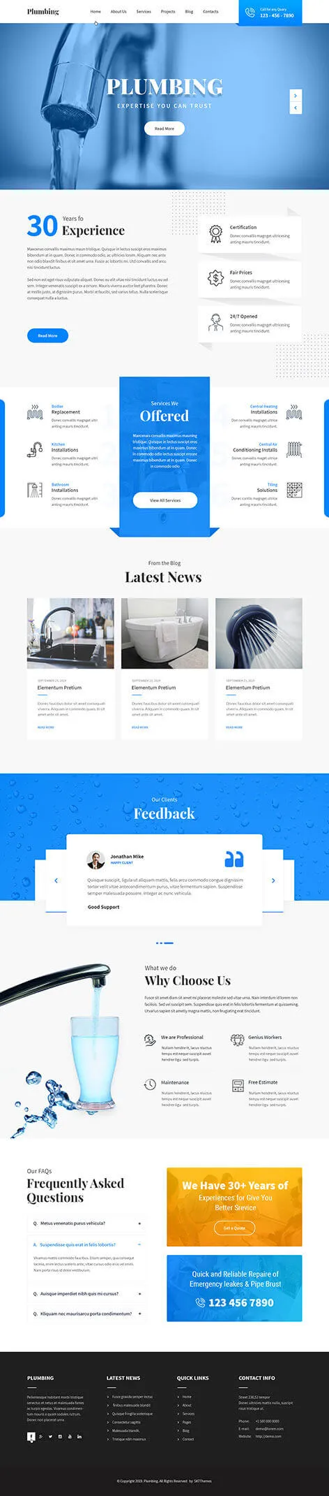 plumber WordPress theme