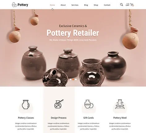 SKT Pottery - Pottery WordPress Theme