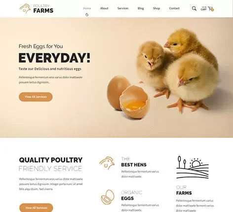Poultry Farm - Poultry Farm WordPress Theme for Chicken and Livestock Businesses
