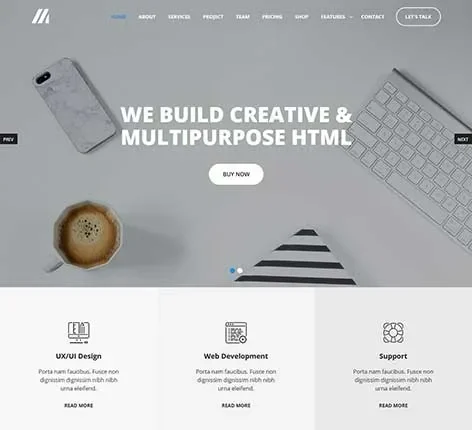 responsive HTML template
