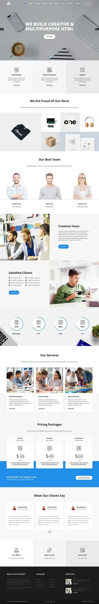 responsive HTML template