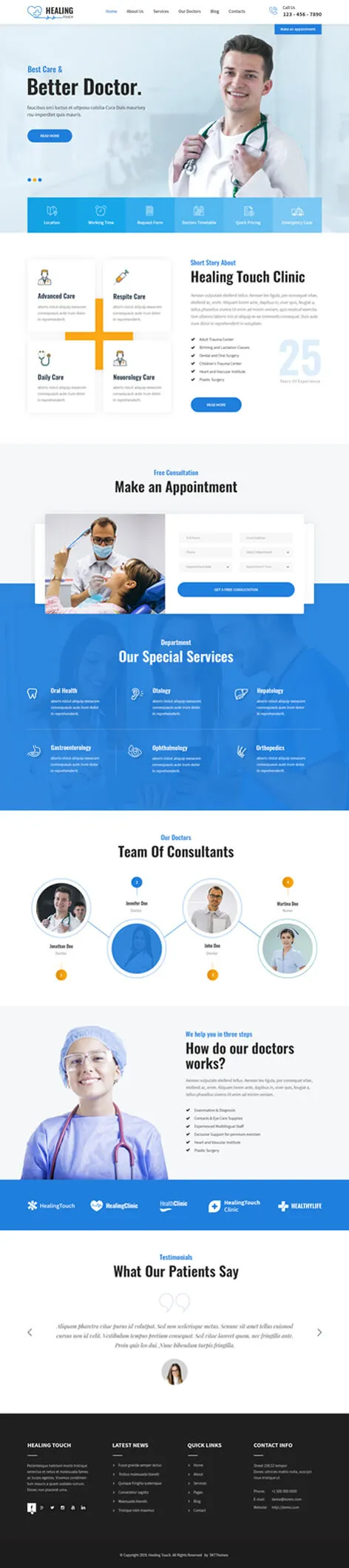 responsive medical WordPress theme