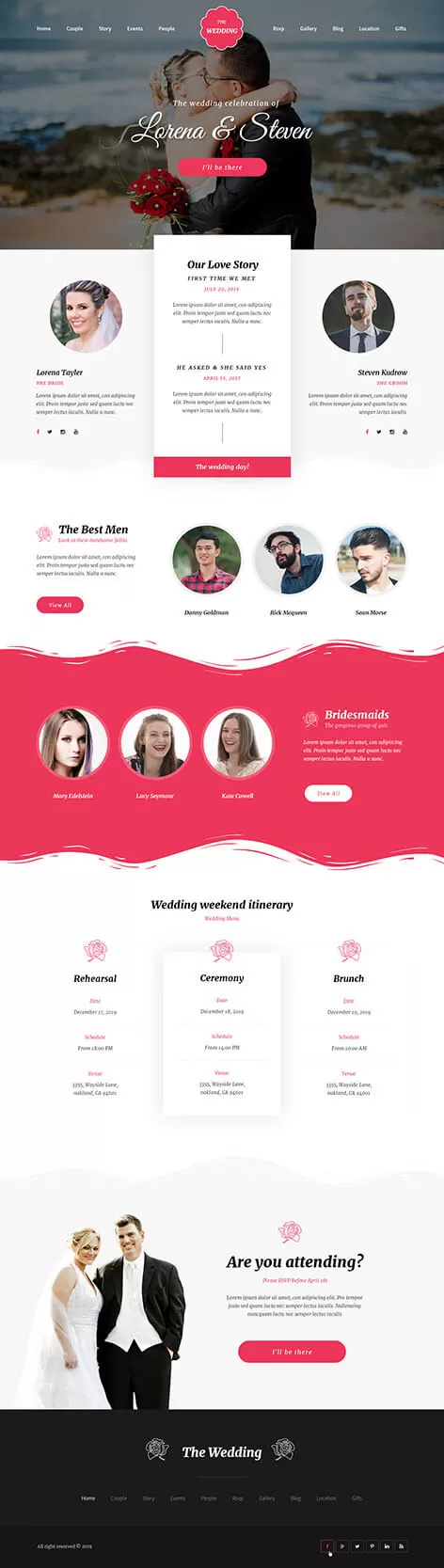 wedding planner WordPress theme