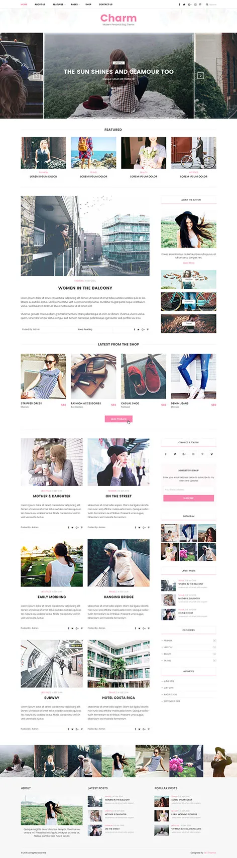 Charm - WordPress blog theme