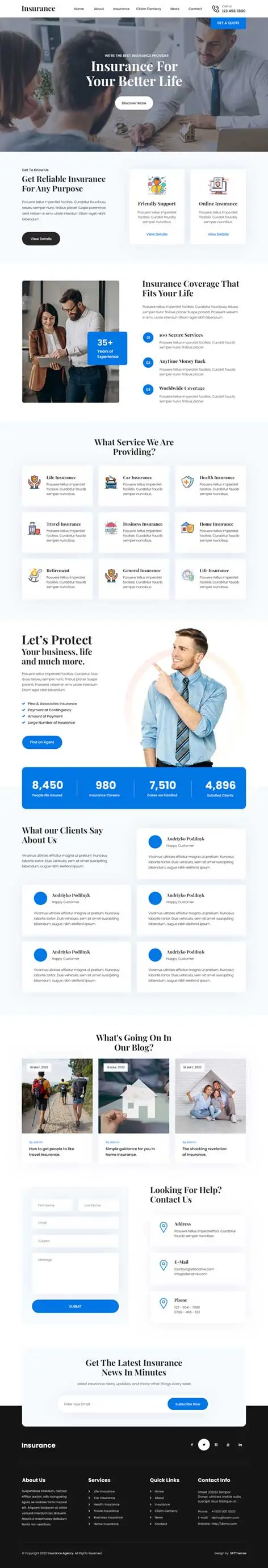 GB Insurance - Insurance agency WordPress theme