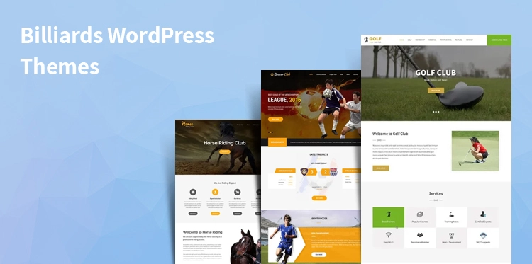 12 Billiards WordPress Themes for Tennis Coach & Billiards School