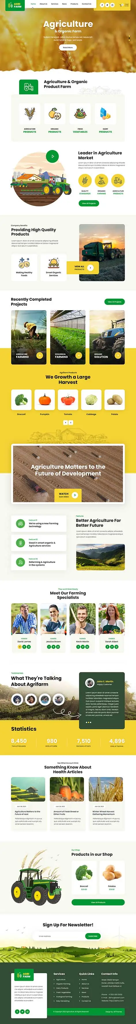 Agri Farm - Agriculture WordPress Theme