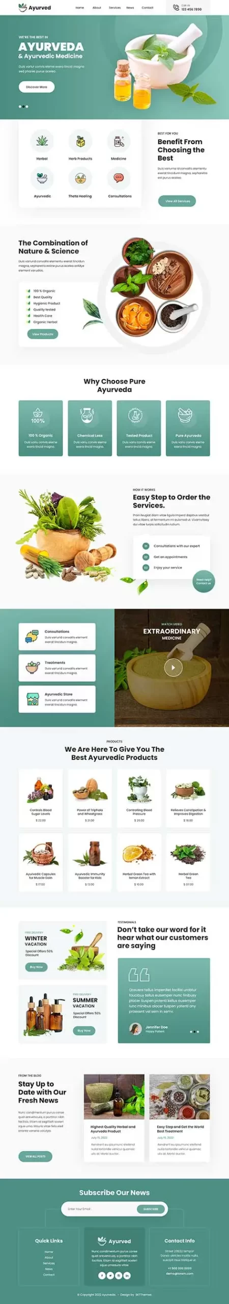 ayurvedic medicine WordPress theme