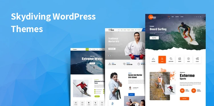 12 Skydiving WordPress Themes for Extreme Sports Websites