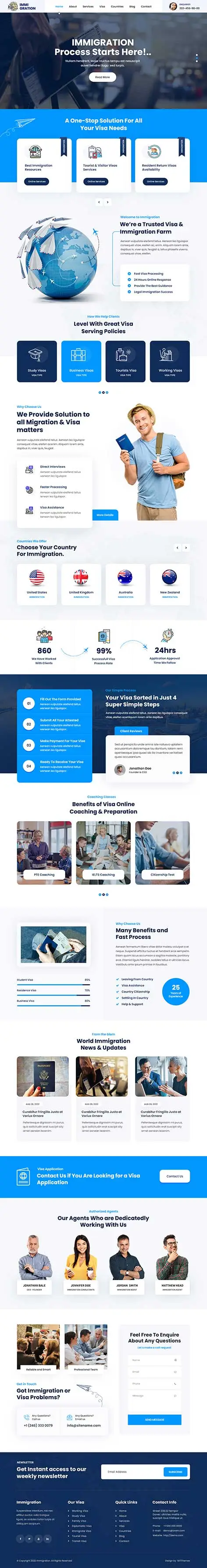 SKT Immigration - Visa Consulting WordPress theme