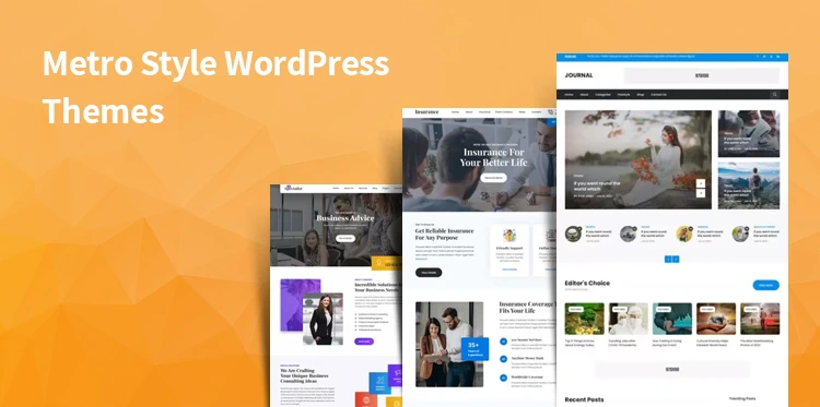 metro style WordPress themes