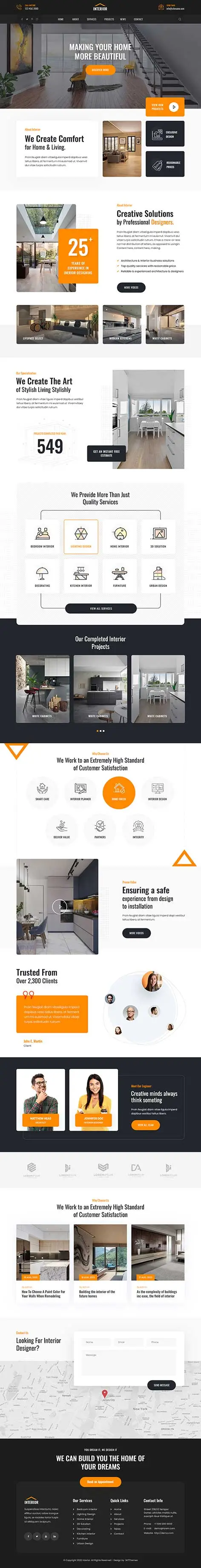 Modern Interior WordPress Theme