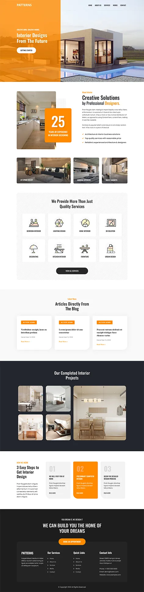 free patterns WordPress theme