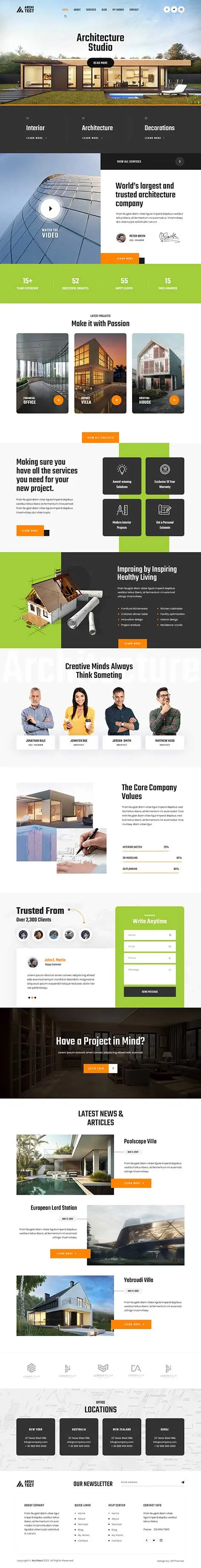 architecture agency WordPress theme