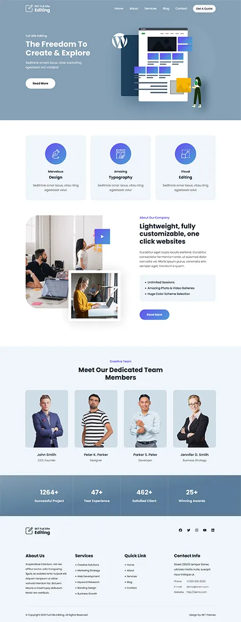 SquadForce WordPress website template by nK - killerskins.com