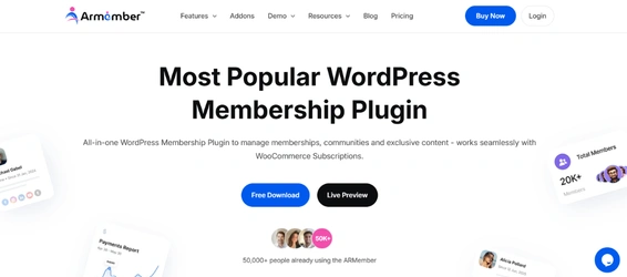 6 Best Membership Plugins of WordPress and Their Use for Your Site ARMember