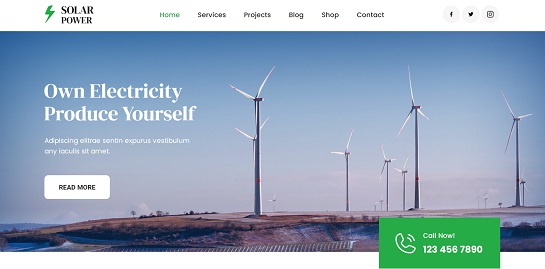 11 Most Efficient Green Energy WordPress Themes