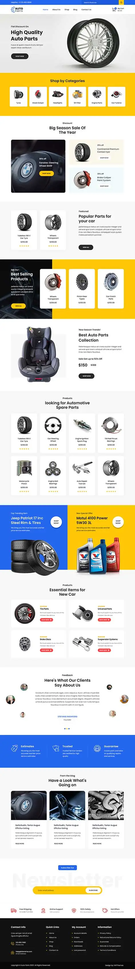 auto service WordPress theme