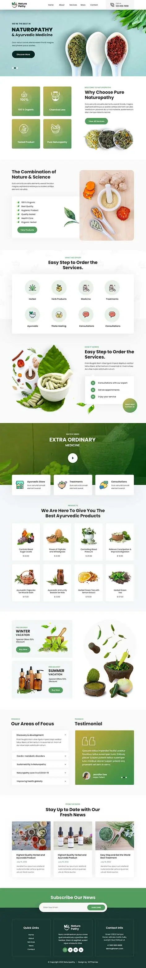 naturopathic WordPress theme