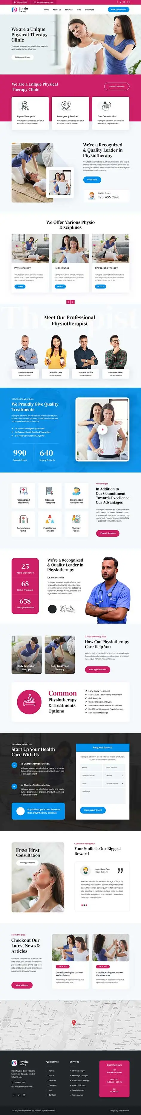 SKT Physiotherapy Pro - Therapy Clinic WordPress Theme