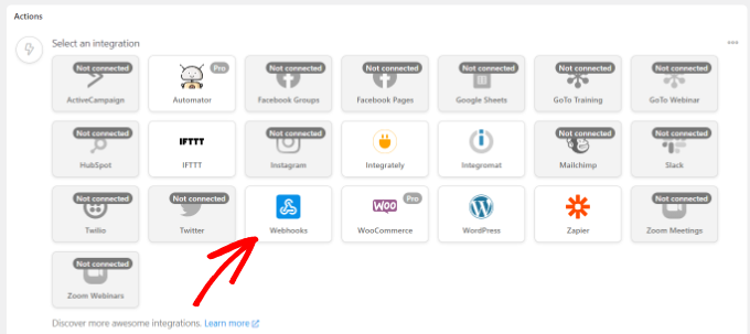 webhook integration