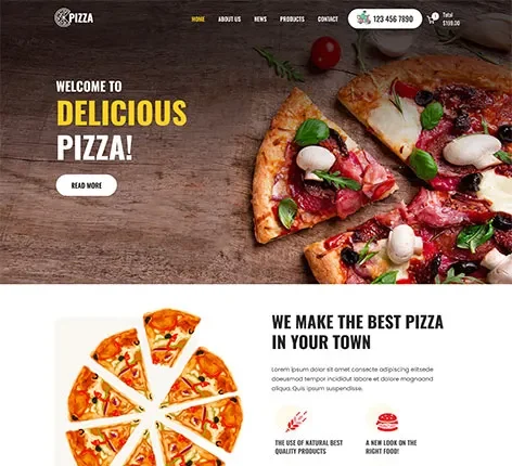 SKT Pizzeria - Free Burger WordPress theme