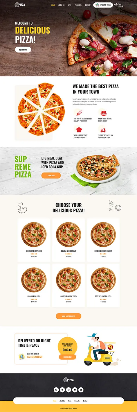 free burger WordPress theme