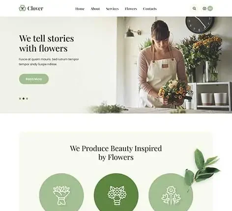 SKT Clover - Florist boutique WordPress theme