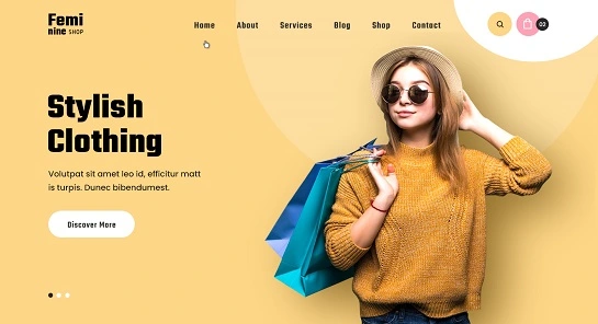 Feminine Shop WordPress theme