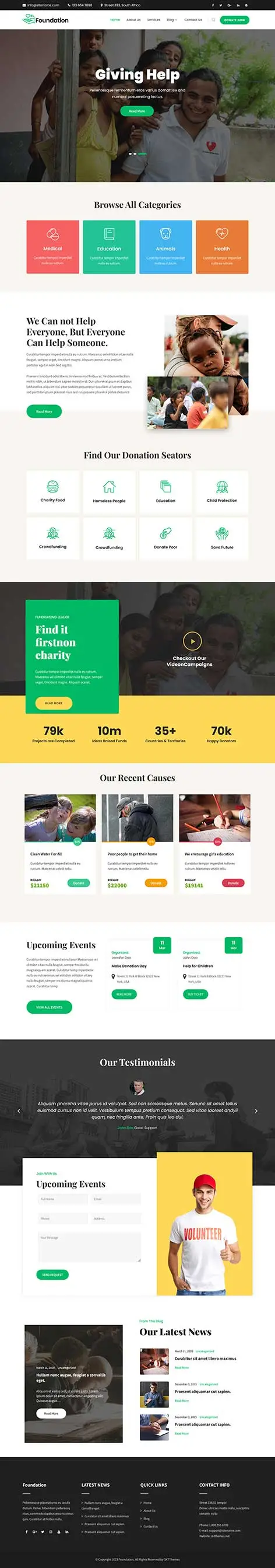 charity foundation WordPress theme