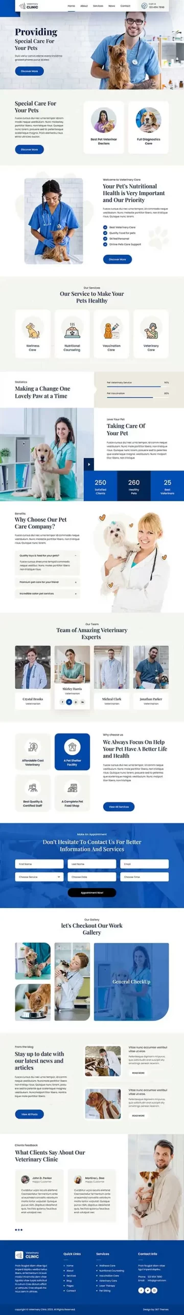 veterinary WordPress theme