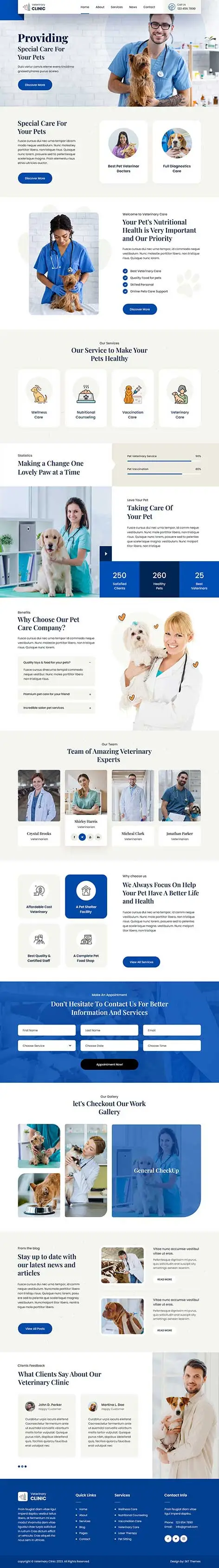 SKT Vet Clinic -Pet Clinic WordPress Theme