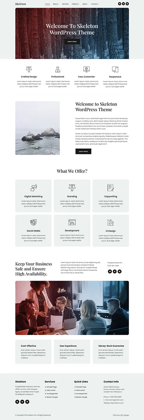 free starter WordPress theme