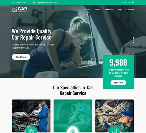 SKT Car Mechanic - Auto mechanic WordPress theme