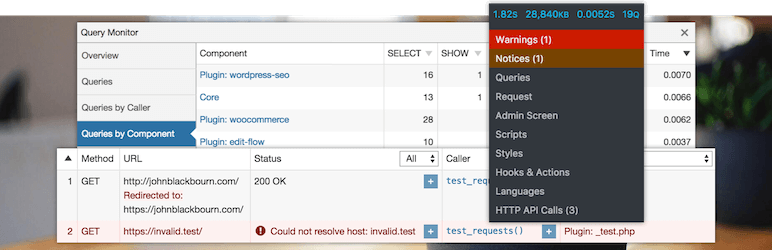 query monitor