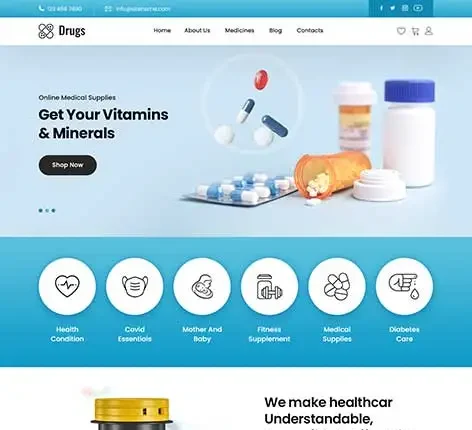 SKT Pharma - Drug Store WordPress theme
