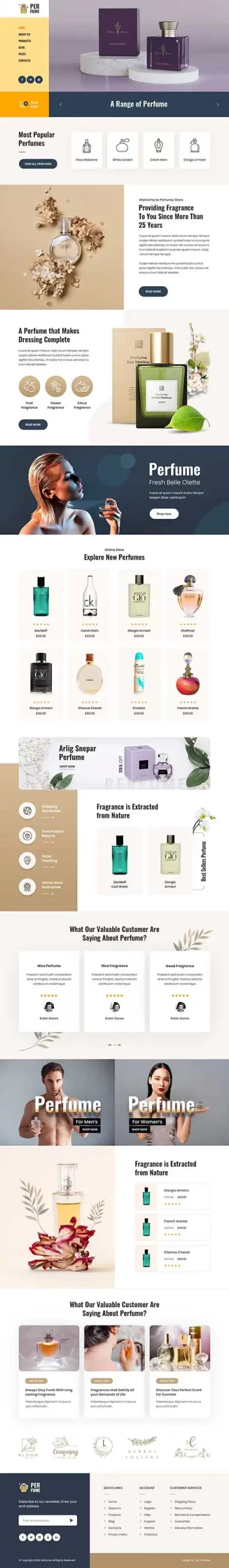 perfume shop WordPress theme