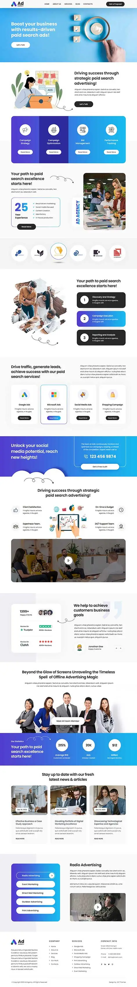 SKT Ad Agency - Digital AD Agency WordPress Theme