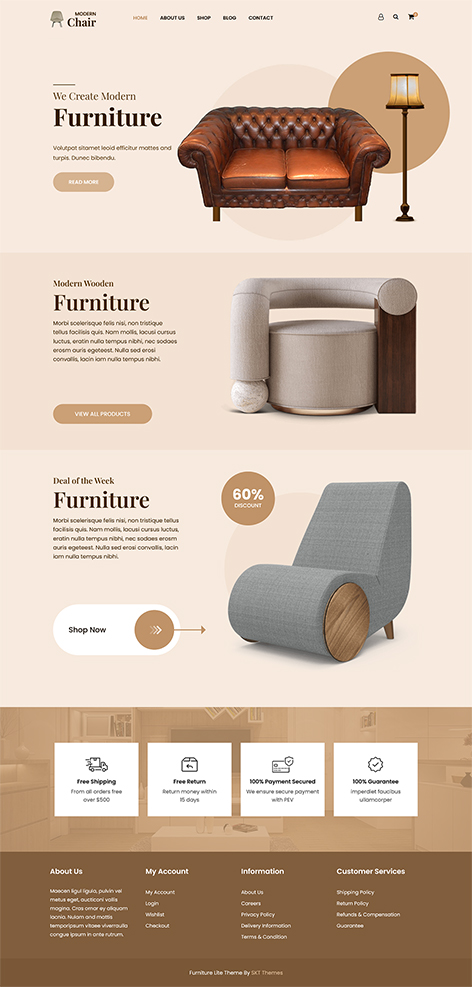 Furniture Lite - Free WooCommerce furniture theme