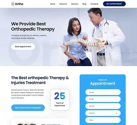 SKT Ortho - Orthopedic Therapy WordPress Theme