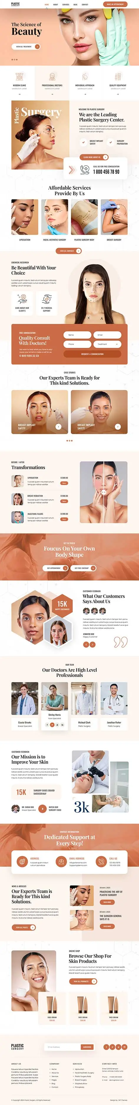 plastic surgery WordPress theme